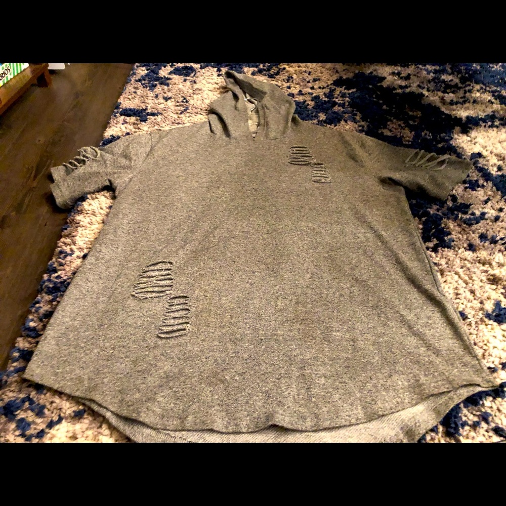 Five.By.Five ripped cutoff Hoodie
